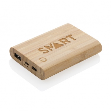 Logotrade promotional item picture of: Bamboo 5.000 mAh powerbank