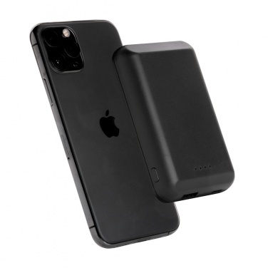 Logo trade promotional gifts image of: Magnetic 5.000 mAh 5W wireless powerbank