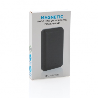 Logo trade promotional items image of: Magnetic 5.000 mAh 5W wireless powerbank