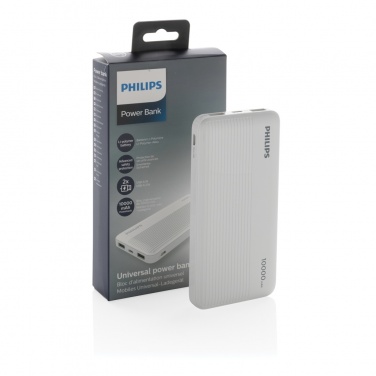 Logo trade promotional gifts image of: Philips 10.000 mAh slim powerbank