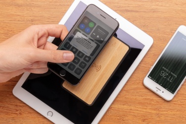 Logo trade promotional giveaway photo of: RCS recycled plastic 8000 mAh Wireless Powerbank