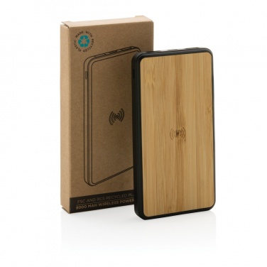 Logotrade advertising product image of: RCS recycled plastic 8000 mAh Wireless Powerbank