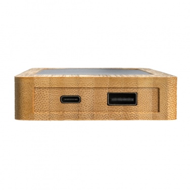 Logotrade promotional merchandise photo of: Sunwick 10.000 mAh Bamboo solar powerbank
