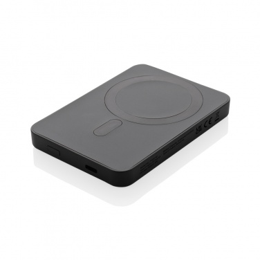 Logo trade business gifts image of: Magnetix RCS recycled plastic 5000 mah magnetic powerbank