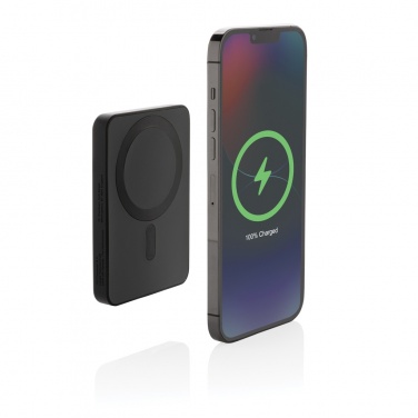 Logo trade promotional merchandise picture of: Magnetix RCS recycled plastic 5000 mah magnetic powerbank