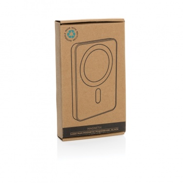 Logo trade promotional item photo of: Magnetix RCS recycled plastic 5000 mah magnetic powerbank