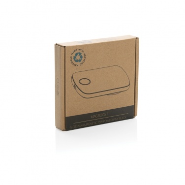 Logo trade advertising products picture of: MagBoost RCS recycled plastic 5000 mah magnetic powerbank