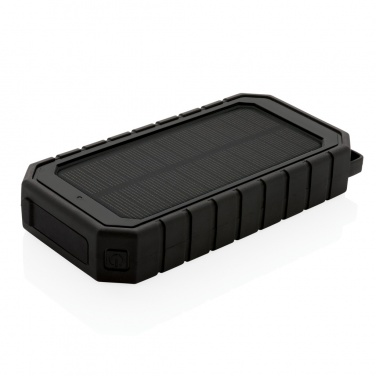 Logo trade advertising product photo of: RCS recycled plastic Solar powerbank with 10W Wireless