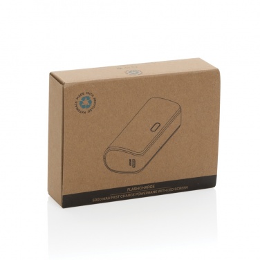 Logotrade promotional merchandise photo of: FlashCharge RCS rplastic 5000 mah fast charge powerbank