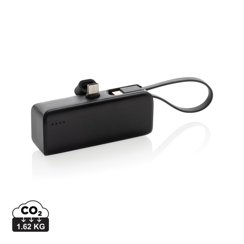 Logotrade promotional item image of: Powerlink RCS rplastic 3000 mah powerbank USB C connector