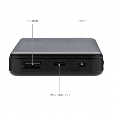 Logo trade promotional items picture of: RCS recycled plastic 5.000 mAh 5W wireless powerbank