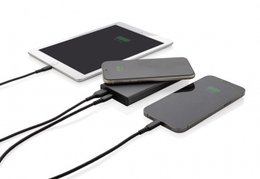 Logo trade promotional item photo of: Terra RCS recycled 18W aluminium 10000 powerbank 10W