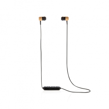 Logo trade business gift photo of: Bamboo wireless earbuds