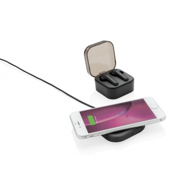 Logotrade promotional giveaway image of: TWS earbuds in wireless charging case