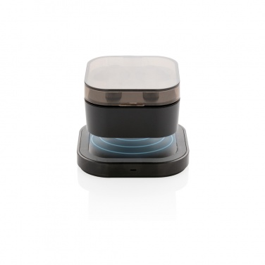 Logo trade promotional items image of: TWS earbuds in wireless charging case