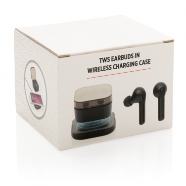 Logo trade corporate gifts picture of: TWS earbuds in wireless charging case