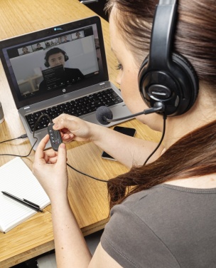 Logotrade promotional gift image of: Over ear wired work headset