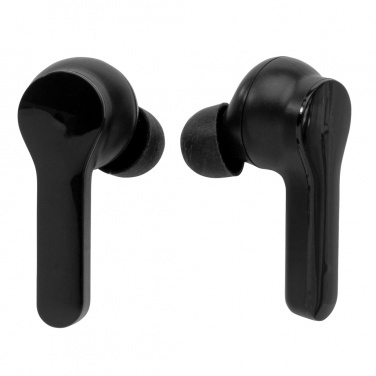 Logo trade advertising product photo of: Light up logo TWS earbuds in charging case