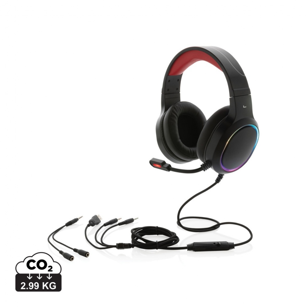 Logo trade promotional gifts picture of: RGB gaming headset