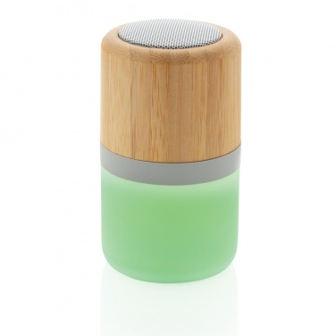 Logo trade corporate gifts picture of: Bamboo colour changing 3W speaker light