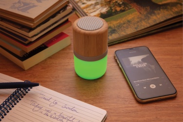 Logotrade business gift image of: Bamboo colour changing 3W speaker light