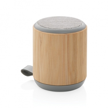Logo trade corporate gifts picture of: Bamboo and fabric 3W wireless speaker