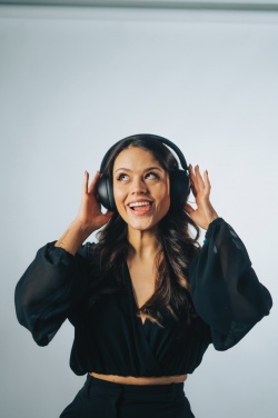 Logotrade promotional product picture of: Urban Vitamin Cupertino RCS rplastic ANC headphone