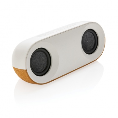Logo trade business gift photo of: Oregon RCS recycled plastic and cork 10W speaker