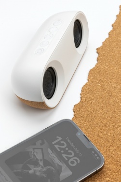 Logotrade corporate gift image of: Oregon RCS recycled plastic and cork 10W speaker