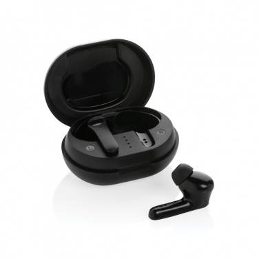 Logo trade advertising products image of: RCS standard recycled plastic TWS earbuds