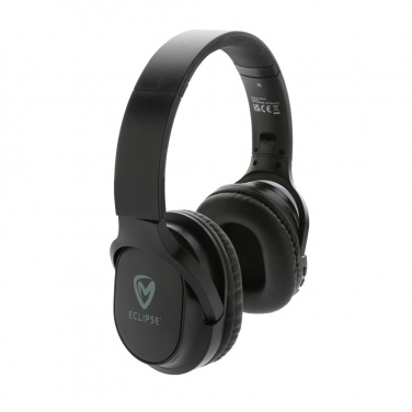 Logo trade promotional items picture of: RCS recycled plastic Elite Foldable wireless headphone