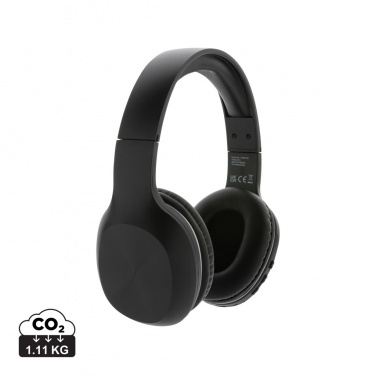 Logotrade promotional gift image of: RCS recycled plastic JAM wireless headphone