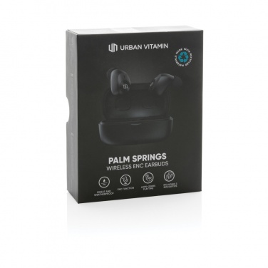 Logo trade promotional gifts picture of: Urban Vitamin Palm Springs RCS rplastic ENC earbuds