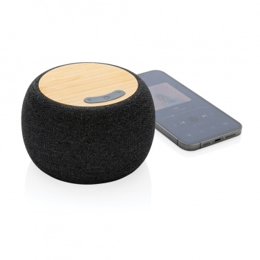 Logo trade promotional merchandise picture of: RCS Rplastic/PET and bamboo 5W speaker