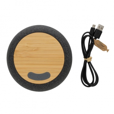 Logo trade promotional giveaways picture of: RCS Rplastic/PET and bamboo 5W speaker