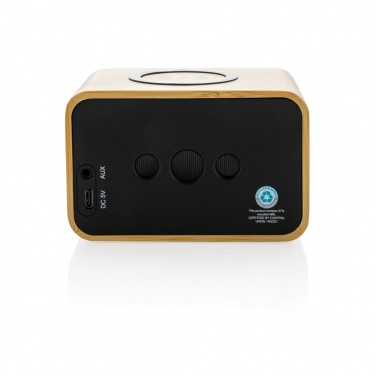 Logotrade promotional item image of: RCS Rplastic 3W speaker with bamboo 5W wireless