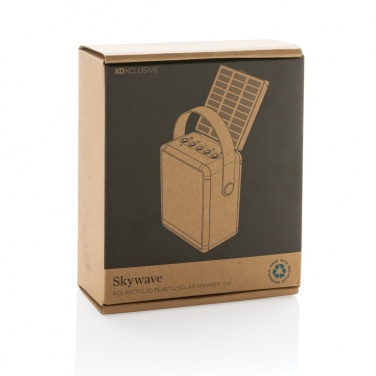 Logo trade advertising products picture of: Skywave RCS recycled plastic solar speaker 12W