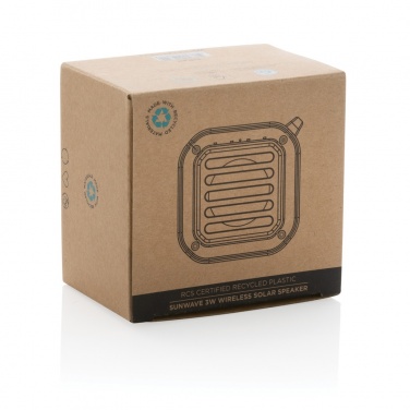 Logotrade promotional merchandise picture of: 3W RCS recycled plastic wireless sunwave solar speaker