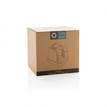 Logo trade promotional products image of: Singvibe RCS recycled plastic karaoke set with double mic