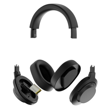 Logo trade promotional items image of: Irvine RCS recycled and repairable ANC wireless headphone