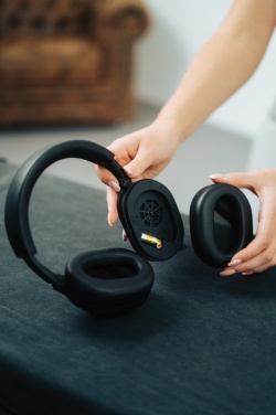 Logotrade promotional item image of: Irvine RCS recycled and repairable ANC wireless headphone