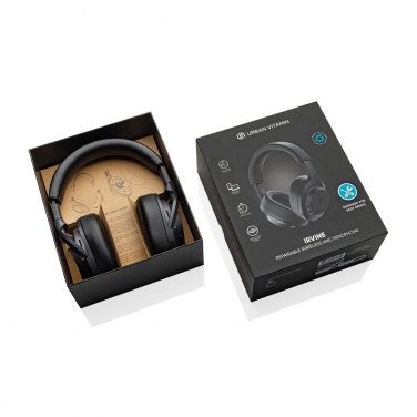 Logo trade promotional items image of: Irvine RCS recycled and repairable ANC wireless headphone