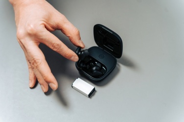 Logo trade advertising products picture of: Lakewood RCS recycled and repairable wireless earbuds