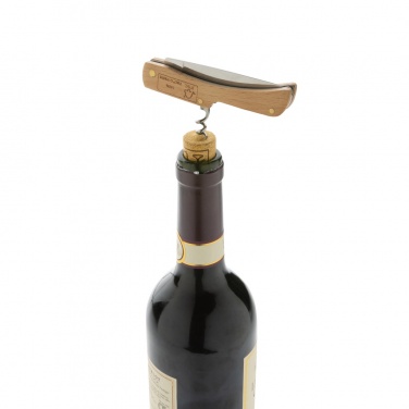 Logo trade promotional merchandise image of: Wooden knife with bottle opener