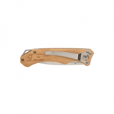 Logo trade promotional gifts image of: Wooden outdoor knife