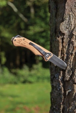 Logo trade promotional giveaways image of: Wooden outdoor knife