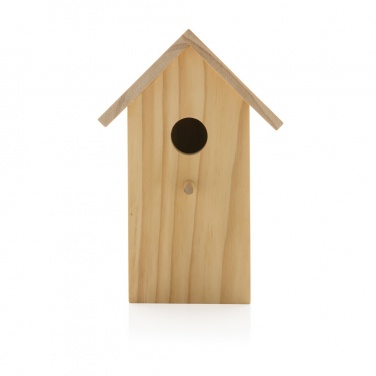 Logo trade promotional gifts image of: Wooden birdhouse