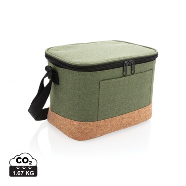 Logo trade advertising products image of: Two tone cooler bag with cork detail