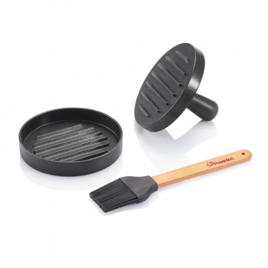 Logotrade promotional gifts photo of: BBQ set with hamburger press and brush