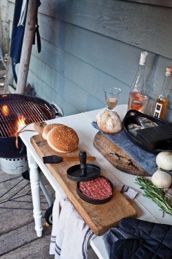 Logotrade business gifts photo of: BBQ set with hamburger press and brush